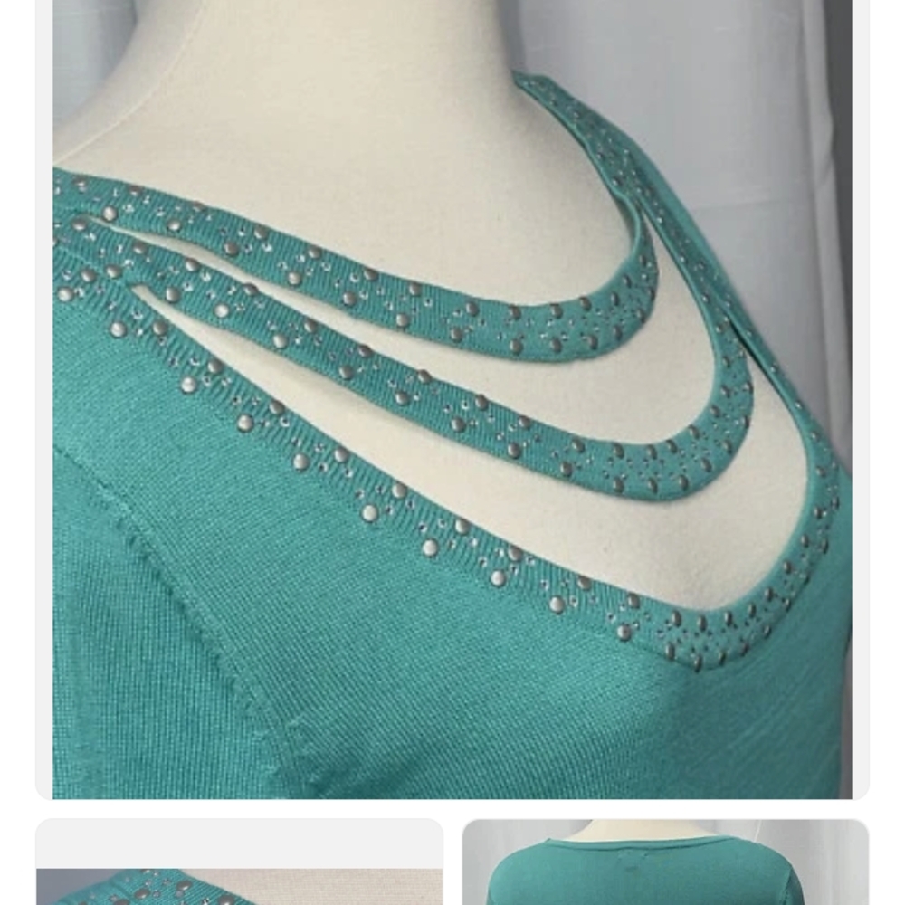 Reba Vibrant Seafoam Green Knit Top